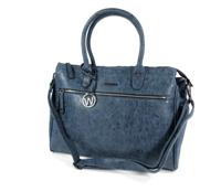 Trendy PU handtas schoudertas FABIANA D. Blauw - thumbnail