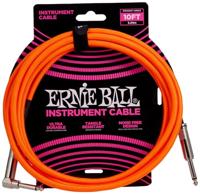 Ernie Ball 6079 Braided Instrument Cable, 3 meter, Neon Orange - thumbnail