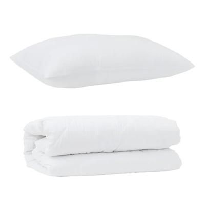 Dekbed met Kussen met kussen 2 pcs Wit 135 x 200 cm Microfibre