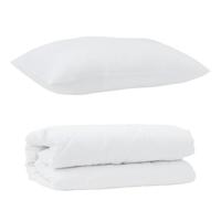 Dekbed met Kussen met kussen 2 pcs Wit 135 x 200 cm Microfibre - thumbnail