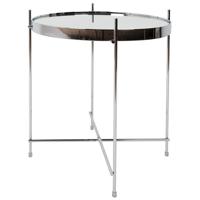 Zuiver Ronde Bijzettafel 'Cupid' Glas, 43cm, kleur Zilver - thumbnail