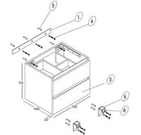 Onderkast Wiesbaden Vision Oak Eiken 80x46x53 cm - thumbnail