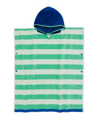 HEMA Kinder Strandponcho 68x78cm Strepen (blauw)