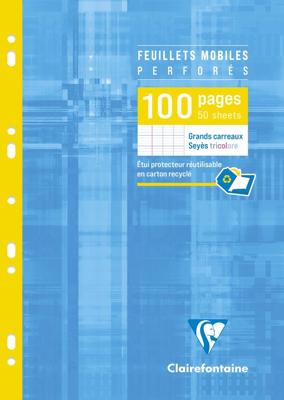Clairefontaine ringbandinterieur Metric, ft A4, 9-gaatsperforatie, los, 100 bladzijden, seyès