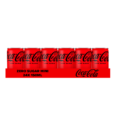 Frisdrank coca cola zero blik 150ml | 24 stuks