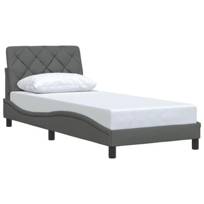 Bedframe zonder matras 80x200 cm stof donkergrijs