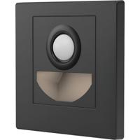 LED Trapspot met Bewegingssensor - Brinton Lumostep - Inbouw Trapverlichting Vierkant Zwart - 3W 90lm - Warm Wit 3000K - thumbnail