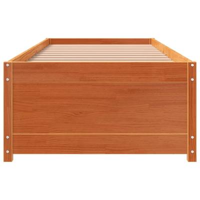 Slaapbank zonder matras 80x200 cm massief grenenhout wasbruin - thumbnail