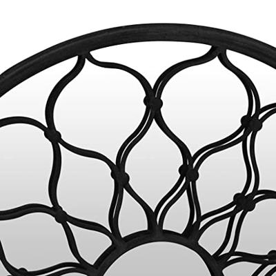 VidaXL Spiegel rond 60x3 cm ijzer zwart