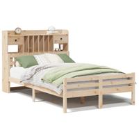 Bed met boekenkast zonder matras massief grenenhout 135x190 cm - thumbnail