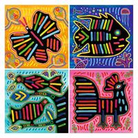 Art Kuna en zachte chenilledraden DJECO groen - thumbnail