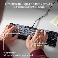 CHERRY CHERRY TAS KC 500 MX LP Corded, Mechanic Toetsenbord Kabelgebonden QWERTZ, Duits Zwart, Grijs - thumbnail