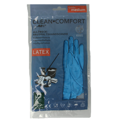 CLEAN-COMFORT Huishoudhandschoen blauw maat M 1 Paar
