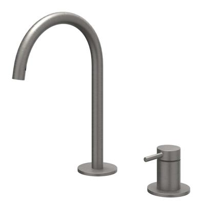 IVY Bond Wastafelkraan - 2-Gats Bladmontage - Geborsteld Metal Black PVD