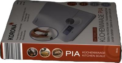 Korona Pia Keukenweegschaal Digitaal Digitaal Weegbereik (max.)=5 kg Wit 230 x 190 x 20