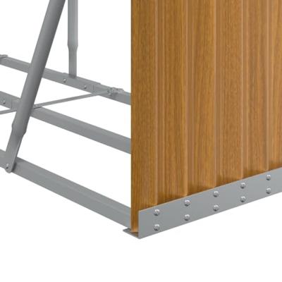 Haardhoutopslag 300x45x100 cm gegalvaniseerd staal houtlook - thumbnail