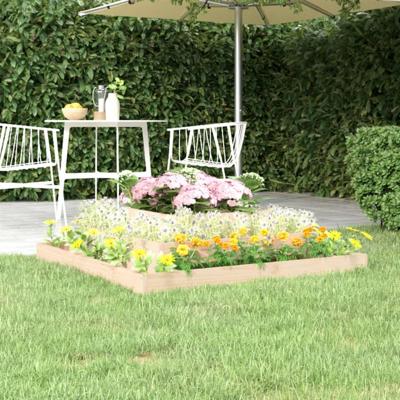 VidaXL Plantenbak 110x110x27 cm massief grenenhout VidaXL Plantenbak 110x110x27 cm massief grenenhout