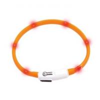 Kattenhalsband LED Visio Light Rood 20 - 35 cm Flamingo Rood - thumbnail