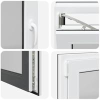 Kelderraam RISOR 120x60 cm draaikiep-draai DIN links antraciet - thumbnail