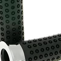 Vicma rubber handvat rubbber grip chrome with nubs - thumbnail