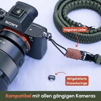 C-Rope Traveler camera strap Military Olive, 140cm Paracord - thumbnail