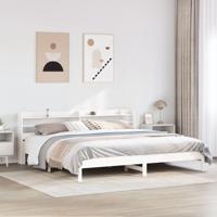 Bedframe zonder matras massief grenenhout wit 200x200 cm - thumbnail
