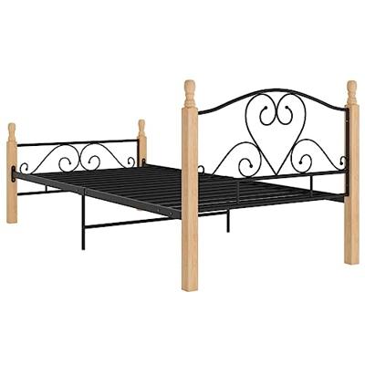Bedframe metaal zwart 100x200 cm