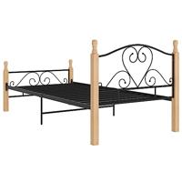 Bedframe metaal zwart 90x200 cm - thumbnail