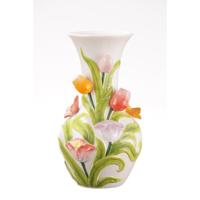 Kleurrijke vaas met tulpen 19x33,5cm - thumbnail