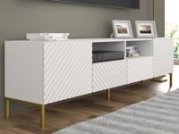 Tv-meubel SURAFU 2 deuren 2 lades wit - thumbnail