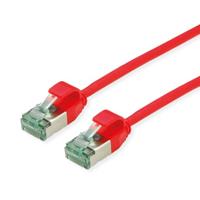 ROLINE RM U/FTP DataCentre patchkabel Cat.6A (Klasse EA), extra dun, rood, 0,3 m - thumbnail