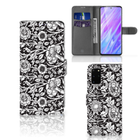 Samsung Galaxy S20 Plus Hoesje Black Flowers - thumbnail