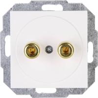 Kopp HK07 luidsprekercontactdoos wit glanzend - thumbnail