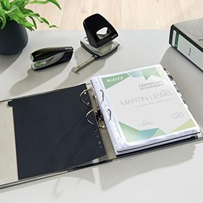 Ordner Leitz 1080 A4 80 mm karton gewolkt zwart - thumbnail