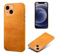 Casecentive Leren Back case iPhone 13 tan - thumbnail