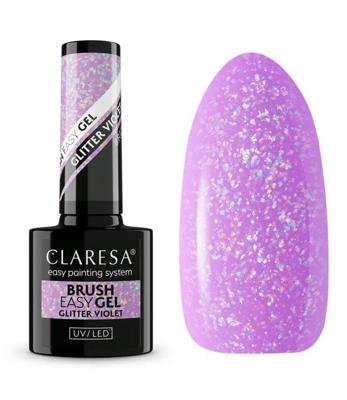 Claresa brush easy gel glitter violet 5ml