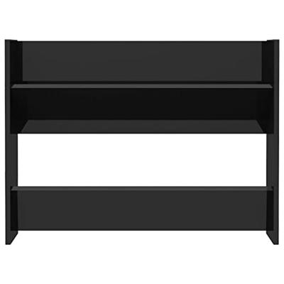 VidaXL Wandschoenenkasten 2 st 80x18x60 cm hout hoogglans zwart