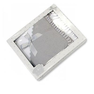 Snuggle Baby quilt babydeken 75 x 75 cm grijs/wit Snuggle Baby quilt babydeken 75 x 75 cm grijs/wit