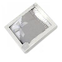 Snuggle Baby quilt babydeken 75 x 75 cm grijs/wit - thumbnail