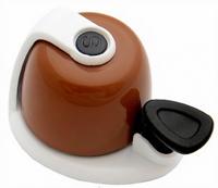 Simson fietsbel allure bruin-wit op kaart - thumbnail