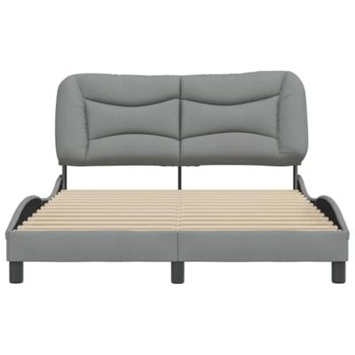 Bedframe zonder matras stof lichtgrijs 140x190 cm