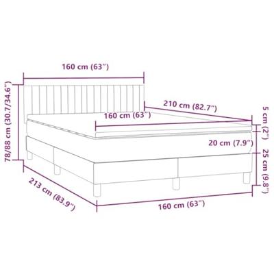 Boxspring met matras fluweel zwart 160x210 cm