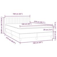 Boxspring met matras fluweel zwart 160x210 cm - thumbnail