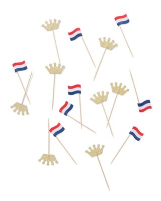 HEMA Cocktailprikkers 8.5cm Koningsdag (oranje)