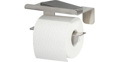 Tiger Toiletrolhouder met Plateau Colar RVS Geborsteld Tiger Toiletrolhouder met Plateau Colar RVS Geborsteld
