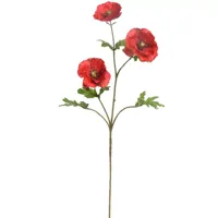 Kunstbloem Klaproosjessteel 72cm - rood - thumbnail