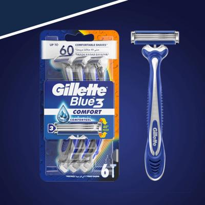Gillette Gillette Blue3 Comfort Men - 3 wegwerpmesjes Gillette Gillette Blue3 Comfort Men - 3 wegwerpmesjes