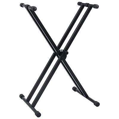 VidaXL Keyboardstandaard en -kruk dubbel versterkt zwart VidaXL Keyboardstandaard en -kruk dubbel versterkt zwart