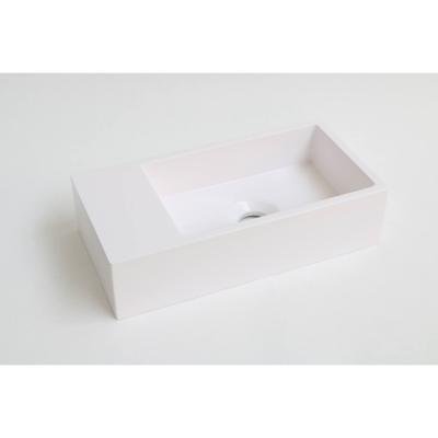 INK Fontein Versus Zonder Kraangat Links Polystone Glans Wit 36x18x9 cm INK Fontein Versus Zonder Kraangat Links Polystone Glans Wit 36x18x9 cm