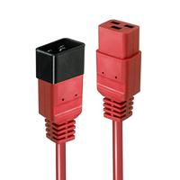 Lindy 30125 3m C20 stekker C19 stekker Zwart, Rood electriciteitssnoer - thumbnail